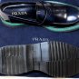 PRADA SHOES $745 BLUE/GREEN BI-COLOR LUG SOLE SPAZZOLATO PENNY LOAFER 10 43e NEW