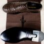 CESARE PACIOTTI SHOES $795 DARK BROWN TRIPLE INTRECCIATO OXFORDS 10 43e NEW
