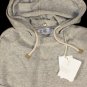 BRUNELLO CUCINELLI $1995 GRAY 100%CASHMERE CREW OPTIONAL HOOD SWEATER XXL 56 NEW