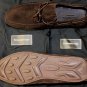 ZEGNA SHOES $545 DARK BROWN SUEDE LEATHER LOGO ROPE TIED VAMP DRIVER 8 41e NEW
