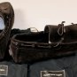 ZEGNA SHOES $545 DARK BROWN SUEDE LEATHER LOGO ROPE TIED VAMP DRIVER 8 41e NEW