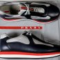PRADA SPORT SHOES $490 NAVY/SILVER MESH/RED NEVADA BIKE TRAINER 10 43e NEW
