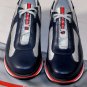 PRADA SPORT SHOES $490 NAVY/SILVER MESH/RED NEVADA BIKE TRAINER 10 43e NEW