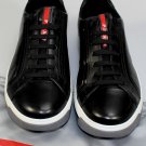 PRADA SPORT SHOES $710 BLACK LOGO EMBOSS VITRUM LEVITATE SOLE TRAINER 11 44 NEW