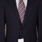 VALENTINO SUIT $2295 NAVY PINSTRIPE 2-BTN WOOL COUTURE WINTER SUIT 40L 50e NEW