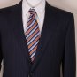 VALENTINO SUIT $2295 NAVY PINSTRIPE 2-BTN WOOL COUTURE WINTER SUIT 40L 50e NEW