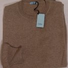 MALO SWEATER $890 MALT BROWN 100%CASHMERE CREWNECK JUMPER XXL 56e NEW