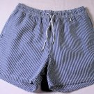 LORO PIANA SWIMSUIT $395 BLUE/WHITE LOGO BEACHWEAR SWIM SHORT XL 54e NEW