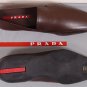 PRADA SPORT SHOES $525 BROWN LOGO VAMP ICONIC SOLE SOFTCALF LOAFER 8 41e NEW