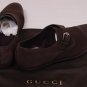GUCCI SHOES $595 DARK BROWN LOGO CHARM ORNAMENTED CAPTOE MONKSTRAP 8.5 41.5 NEW