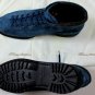 SANTONI SHOES $695 SLATE BLUE SUEDE LUG SOLE PAD ANKLE HIKING BOOT 11.5 44.5 NEW