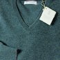 BRUNELLO CUCINELLI SWEATER SEAFOAM GREEN 100%CASHMERE V-NECK JUMPER XXL 56e NEW