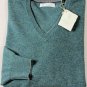 BRUNELLO CUCINELLI SWEATER SEAFOAM GREEN 100%CASHMERE V-NECK JUMPER XXL 56e NEW