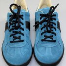 MAISON MARTIN MARGIELA SHOES $575 SLATE BLUE SUEDE BLACK CALF TRAINER 7 40e NEW