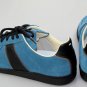 MAISON MARTIN MARGIELA SHOES $575 SLATE BLUE SUEDE BLACK CALF TRAINER 7 40e NEW