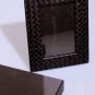 BOTTEGA VENETA PHOTO FRAME $540 BROWN INTRECCIATO WOVEN LEATHER SMALL FRAME NEW