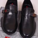 PRADA SPORT SHOES $595 BLACK CALF LOGO BUCKLE VAMP LOGO SOLE LOAFER 9.5 42.5 NEW