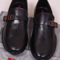 PRADA SPORT SHOES $595 BLACK CALF LOGO BUCKLE VAMP LOGO SOLE LOAFER 9.5 42.5 NEW