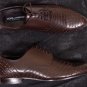 DOLCE & GABBANA SHOES $860 BROWN LEATHER CIRCLE ORNAMENTED DERBYS 9.5 42.5e NEW