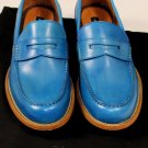 DSQUARED2 SHOES $650 BLUE LOGO ORNAMENTED HANDMADE PENNY LOAFER 8.5 41.5e NEW