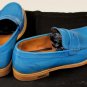 DSQUARED2 SHOES $650 BLUE LOGO ORNAMENTED HANDMADE PENNY LOAFER 8.5 41.5e NEW