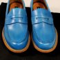DSQUARED2 SHOES $650 BLUE LOGO ORNAMENTED HANDMADE PENNY LOAFER 8.5 41.5e NEW