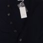 MALO SWEATER $1150 NAVY 100%CASHMERE 11-BTN V-NECK CARDIGAN BOMBER SM 48e NEW