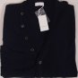 MALO SWEATER $1150 NAVY 100%CASHMERE 11-BTN V-NECK CARDIGAN BOMBER SM 48e NEW