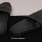 COSTUME NATIONAL SHOES $490 DARK GRAY CROSS STRAP LEATHER SANDALS 10 43e NEW