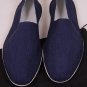 GIORGIO ARMANI SHOES $560 NAVY LINEN/LEATHER WOVEN ESPADRILLE LOAFERS 13 46e NEW