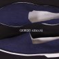 GIORGIO ARMANI SHOES $560 NAVY LINEN/LEATHER WOVEN ESPADRILLE LOAFERS 13 46e NEW