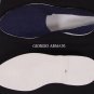 GIORGIO ARMANI SHOES $560 NAVY LINEN/LEATHER WOVEN ESPADRILLE LOAFERS 13 46e NEW