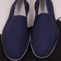 GIORGIO ARMANI SHOES $560 NAVY LINEN/LEATHER WOVEN ESPADRILLE LOAFERS 13 46e NEW