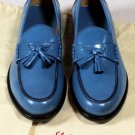 SALVATORE FERRAGAMO SHOES $720 AZURE BLUE TASSELED VAMP LOAFER 10D 43e NEW