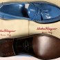SALVATORE FERRAGAMO SHOES $720 AZURE BLUE TASSELED VAMP LOAFER 10D 43e NEW