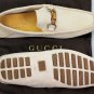 GUCCI SHOES $545 SAND LOGO BAMBOO HORSEBIT ORNAMENTED VAMP DRIVER 10.5 43.5 NEW