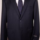 CORNELIANI SUIT $1690 BLACK REP STRIPE SUPER 110's WOOL 2-BTN SUIT 46R 56e NEW