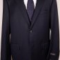 CORNELIANI SUIT $1690 BLACK REP STRIPE SUPER 110's WOOL 2-BTN SUIT 46R 56e NEW