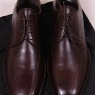 DOLCE & GABBANA SHOES $585 DARK BROWN LOGO SOLE NAPOLI DERBY 7.5D  40.5e NEW