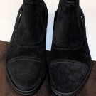 CESARE PACIOTTI SHOES $595 BLACK SUEDE CAPTOE LOGO ORNAMENT BOOT  8.5 41.5e NEW
