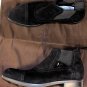 CESARE PACIOTTI SHOES $595 BLACK SUEDE CAPTOE LOGO ORNAMENT BOOT 8.5 41.5e NEW