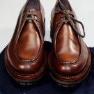 PRADA SHOES $1250 BROWN BRUSHED CALF SAWTOOTH LUG SOLE RUNWAY DERBY 9.5 42.5 NEW