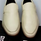 GIVENCHY SHOES $545 BONE CALFSKIN LOGO EMBOSSED VENETIAN LOAFER 12 45 NEW