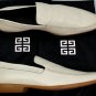 GIVENCHY SHOES $545 BONE CALFSKIN LOGO EMBOSSED VENETIAN LOAFER 12 45 NEW