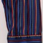 DEREK ROSE ROBE $1200 NAVY COLOR STRIPED 100%WOVEN SILK DRESSING GOWN XL 54e NEW