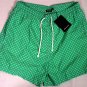 KITON SWIMSUIT $425 GREEN/WHITE FLOWER PRINT LOGO EMBROIDERED TRUNKS MED 50 NEW