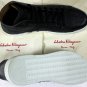 SALVATORE FERRAGAMO SHOES $595 BLACK LOGO GANCINI EMBOSSED TRAINER 8.5 41.5e NEW