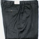 BRIONI PANTS $595 BLACK WASHED COTTON HANDMADE GOLF DRESS SLACKS 40 56e NEW