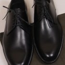 BRUNO MAGLI SHOES $545 BLACK CALFSKIN ALMOND TOE HANDMADE DERBY 10D 43e NEW