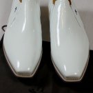 CESARE PACIOTTI SHOES $595 WHITE PATENT LOGO ORNAMENT VAMP LOAFER 8.5 41.5e NEW